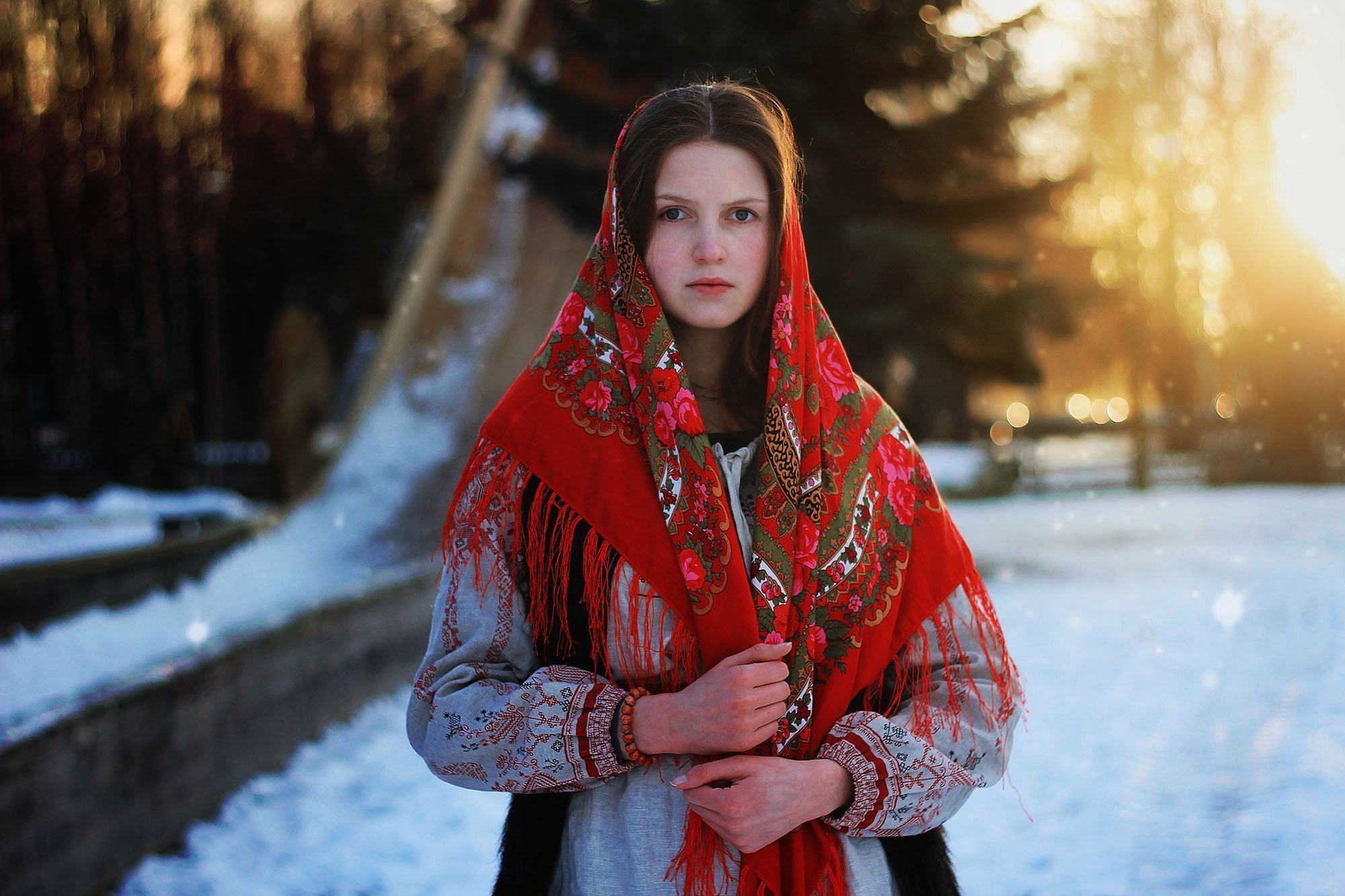 Girls in Slavic costumes in Winnipeg